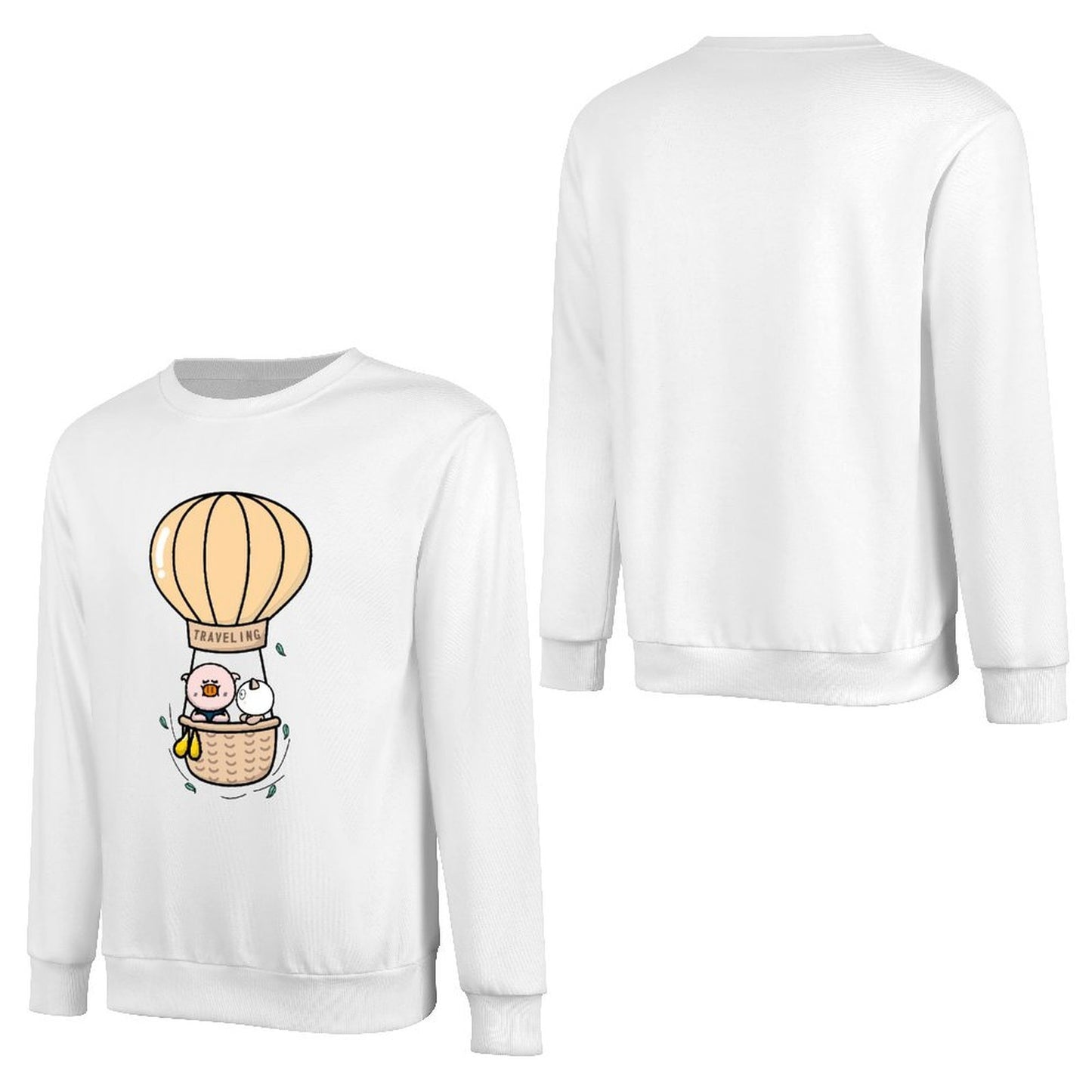 Front Patterned Long Sleeve Top100% Cotton Slim Fit