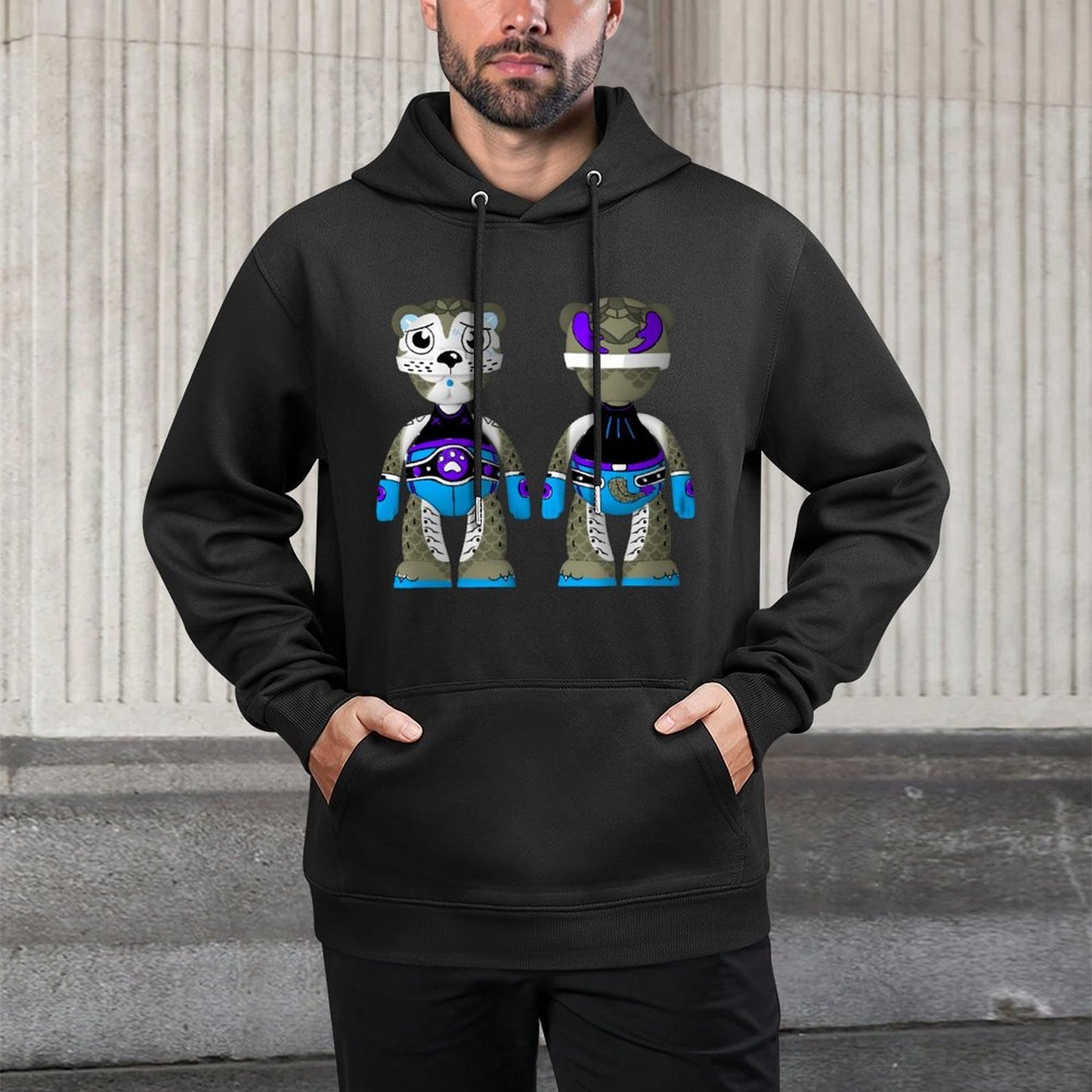 Hoodie Front PatternFitted Soft-Touch
