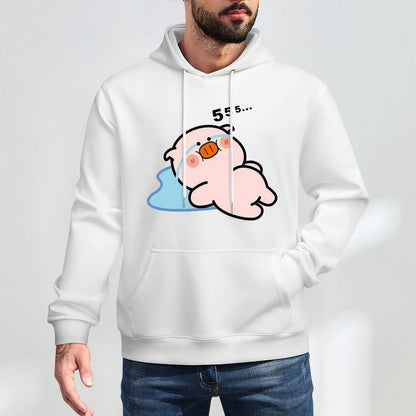 Crisp Print Minimalist Front Graphic Hoodies