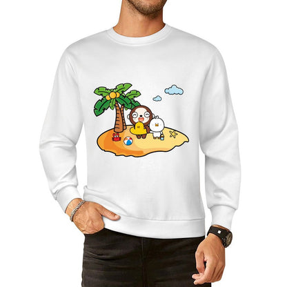 Front Patterned Long Sleeve TopUnisex Sharp