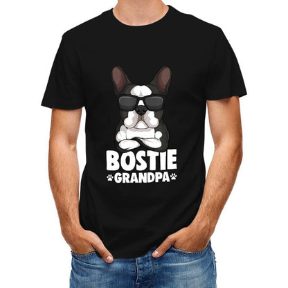Inkmay Casual  Cotton T-shirt Cool Dog Wearing Sunglasses Art Print Unisex T-shirtEssential BasicSeries T-Shirt