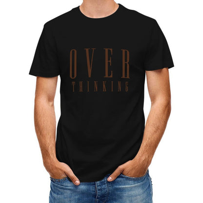 Inkmay Casual Cotton T-shirt Solid Brown Background No Pattern Prints Unisex T-shirtBold Everyday T-Shirt