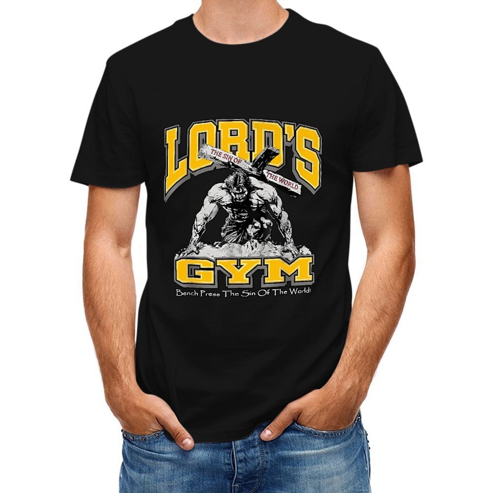 Inkmay Casual Cotton T-shirt Lord S Gym Sin Of World Unisex T-shirtHeavyweight TrueFit T-Shirt