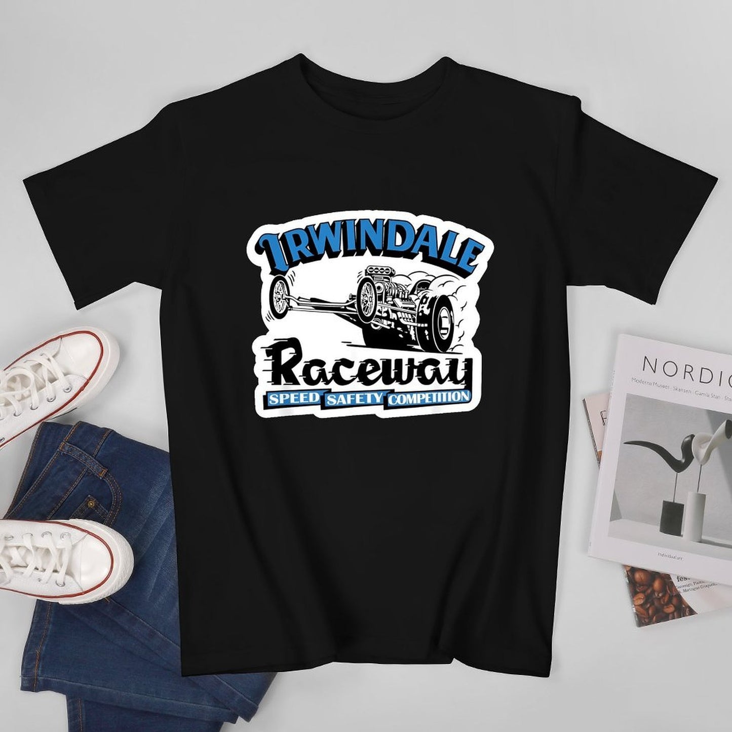 Inkmay Casual  Cotton T-shirt Irwindale Raceway Speed Safety Competition Unisex T-shirtMen¡¯s / Women¡¯s / Youth Pocket Tee T-Shirt