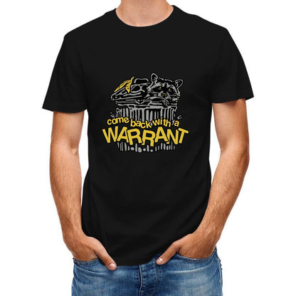 Inkmay Casual  Cotton T-shirt Come Back With A Warrant Unisex T-shirtNatural ModernFit T-Shirt