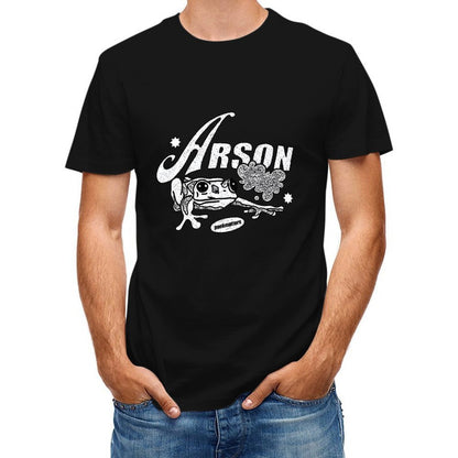 Inkmay Casual  Cotton T-shirt Arson Frog Design With Stars And Unisex T-shirtSlim Fit EverydayComfort T-Shirt