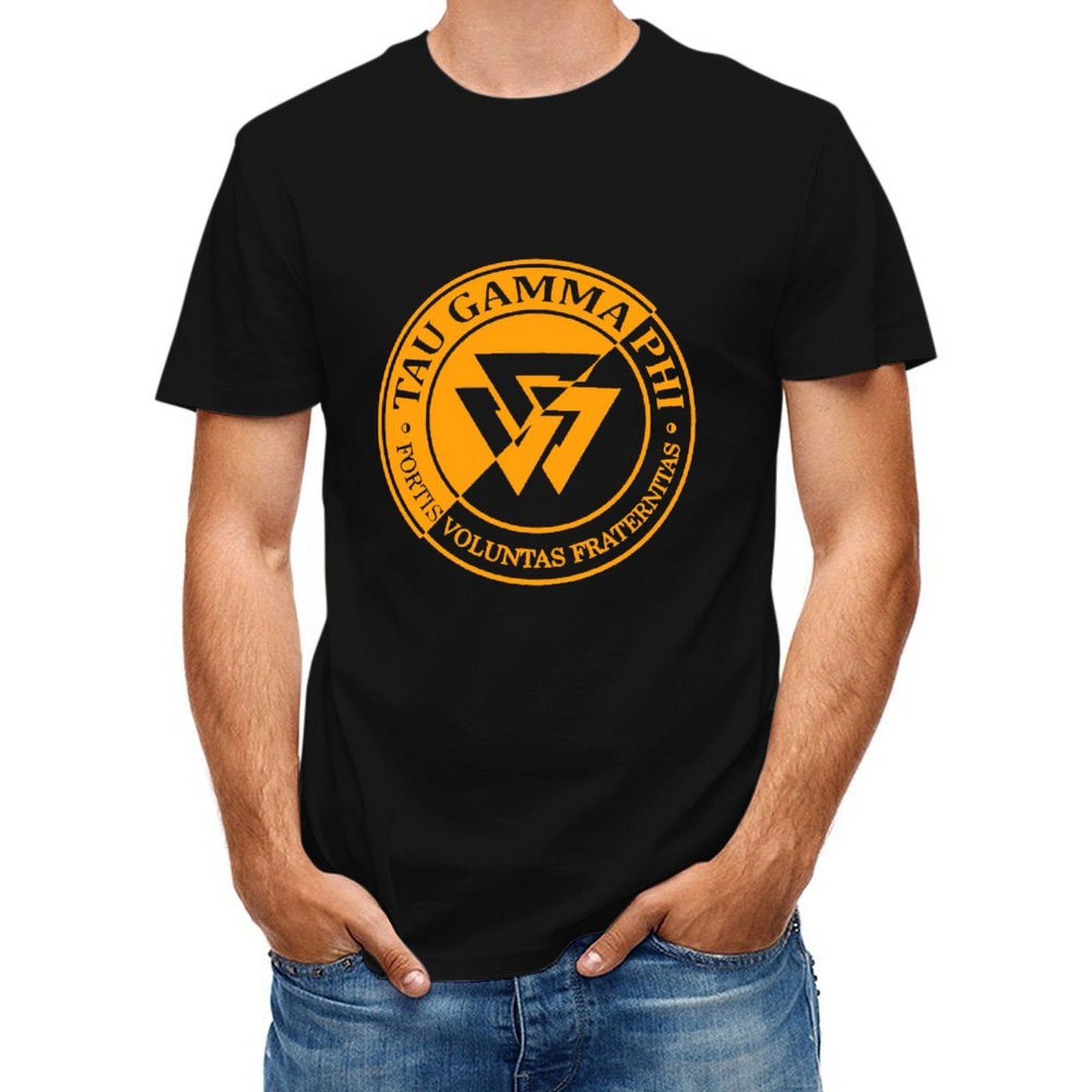 Inkmay Casual Cotton T-shirt Solid Orange Background No Patterns Unisex T-shirtRegular TrueFit T-Shirt