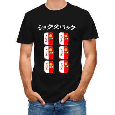 Inkmay Casual Cotton T-shirt Red And White Pattern Repeated Boxes Unisex T-shirtV-Neck TrueComfort T-Shirt