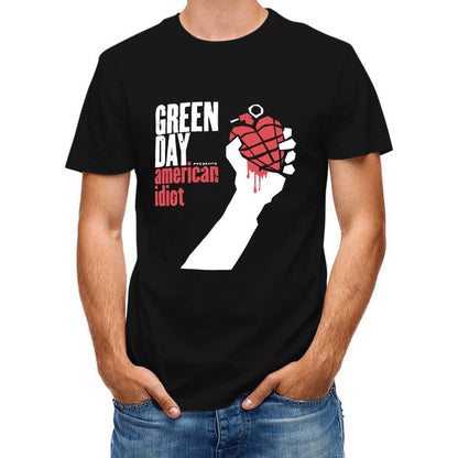 Inkmay Casual Cotton T-shirt Abstract Red Drip Art Design Unisex T-shirtStandard Midweight T-Shirt