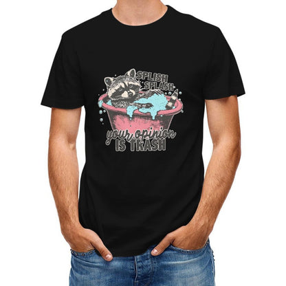 Inkmay Casual Cotton T-shirt Raccoon In Tub With Bubbles Unisex T-shirtActiveLine EssentialFit T-Shirt