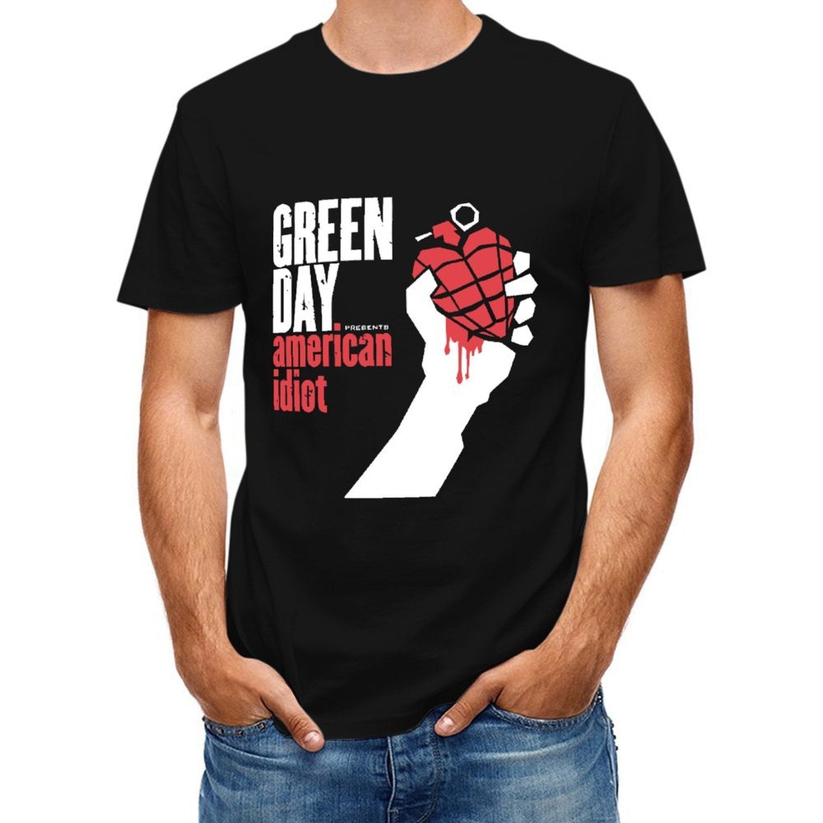 Inkmay Casual Cotton T-shirt Abstract Red Dripping Art Design Unisex T-shirtCrisp Print LooseFit T-Shirt