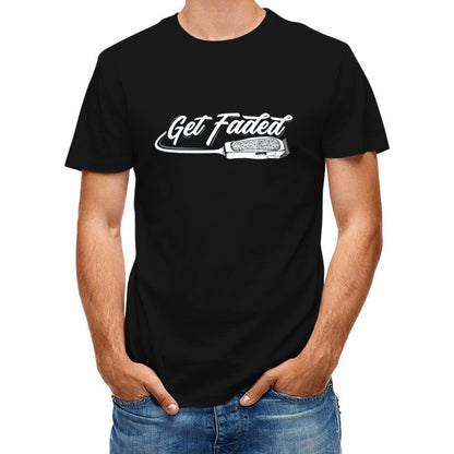 Inkmay Casual  Cotton T-shirt Get Faded Razor Blade Design Artwork Unisex T-shirtModern CityStyle T-Shirt
