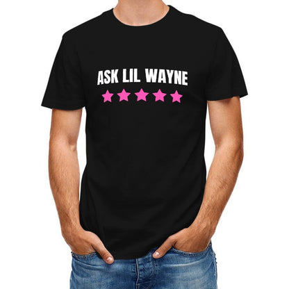 Inkmay Casual Cotton T-shirt Pink Wavy Line On White Background Unisex T-shirtPromotional Crew Neck T-Shirt