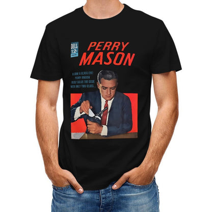 Inkmay Casual  Cotton T-shirt Perry Mason Comic Book Cover Art Unisex T-shirtYearRound Retro T-Shirt
