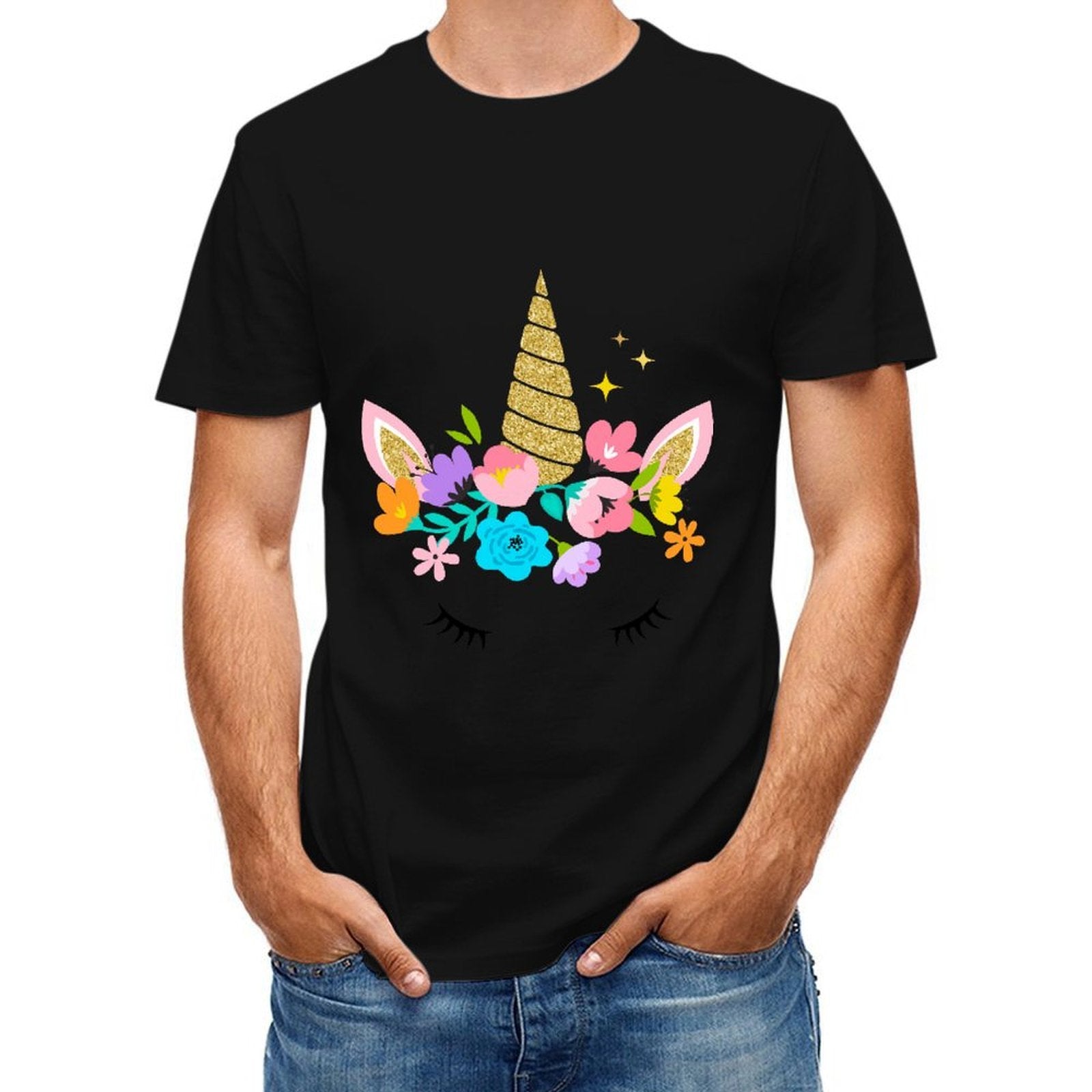 Inkmay Casual Cotton Unisex T-ShirtClean Edges Sharp T-Shirt