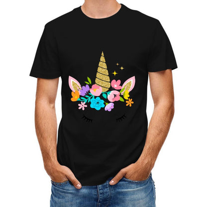 Inkmay Casual Cotton Unisex T-ShirtClean Edges Sharp T-Shirt