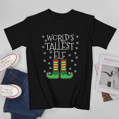 Inkmay Casual  Cotton T-shirt Green Elf Shoes With Stripes Unisex T-shirtClassic Heritage T-Shirt