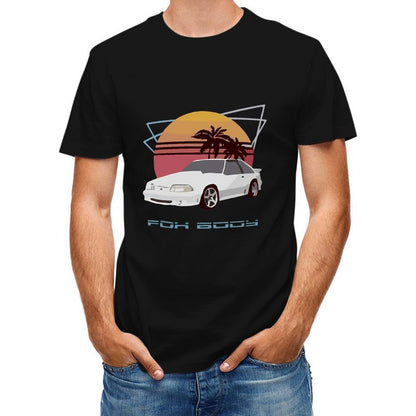 Inkmay Casual Cotton T-shirt Car Sunset Palm Trees Beach Scene Unisex T-shirtFresh Indoor T-Shirt