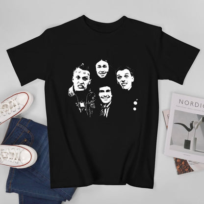 Inkmay Casual  Cotton T-shirt Four Faces With Different Expressions Unisex T-shirtUltra Durable Refined T-Shirt