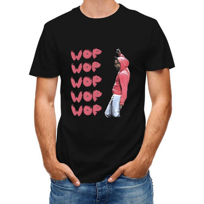 Inkmay Casual  Cotton T-shirt Wop Wop Pattern Print On Fabric Unisex T-shirtTimeless Heavyweight T-Shirt