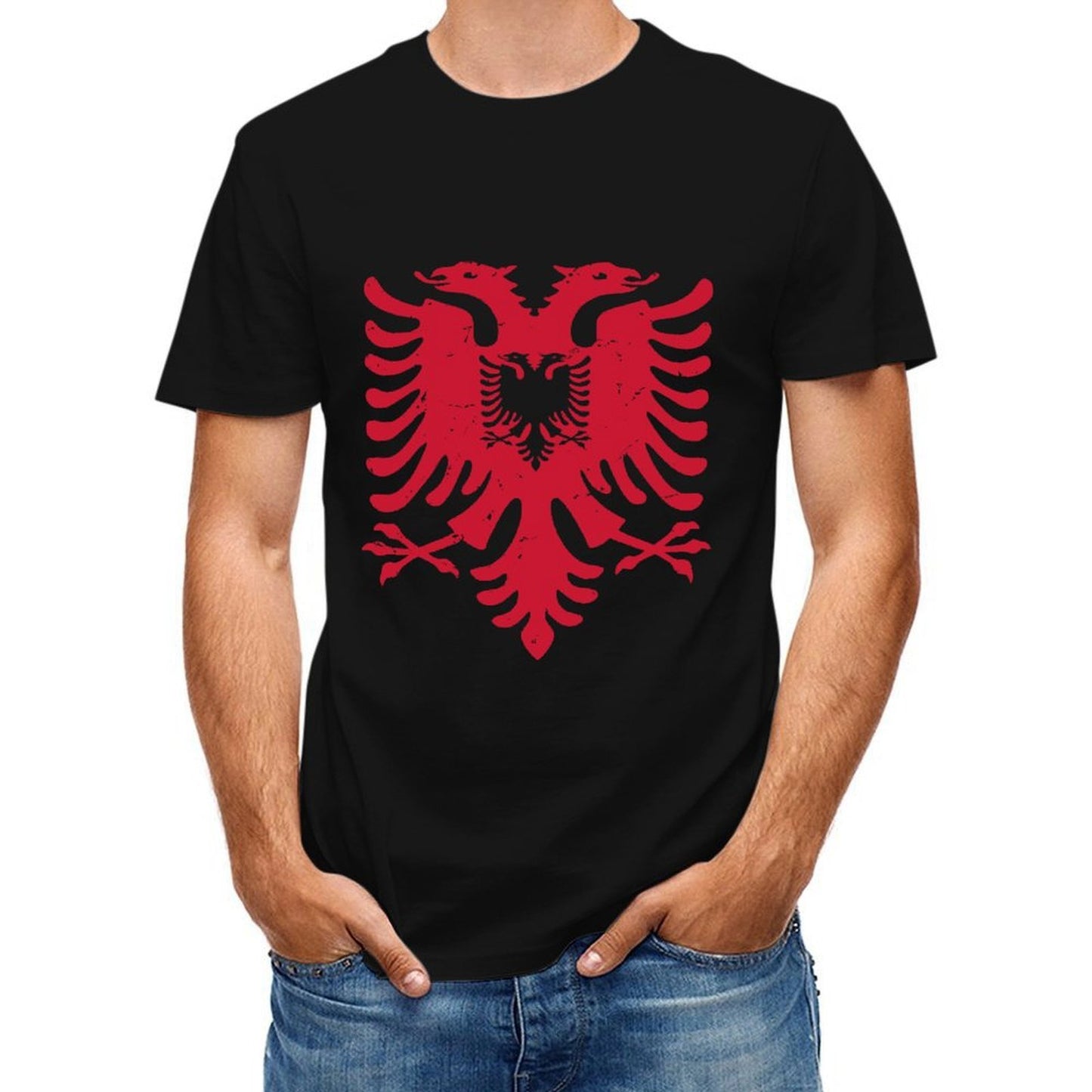 Inkmay Casual  Cotton T-shirt Solid Red Background No Patterns Unisex T-shirtSoftTouch Chill T-Shirt