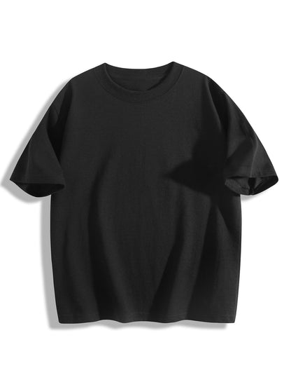 180g pure cotton short-sleeved shirt Black