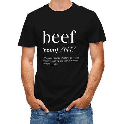 Inkmay Casual Cotton T-shirt Beef Noun Definition With Three Examples Unisex T-shirt