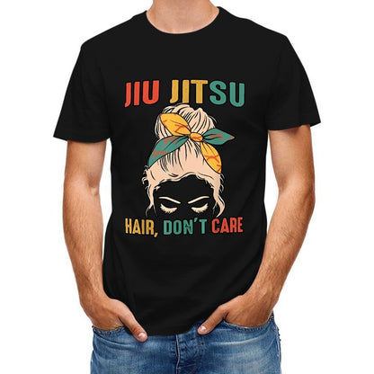Inkmay Casual  Cotton T-shirt Hair Don T Care Jiu Jitsu Unisex T-shirtRegularFit LooseFit T-Shirt