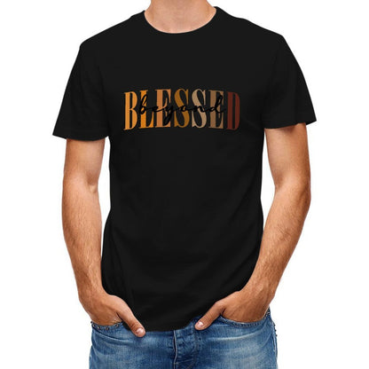 Inkmay Casual Cotton T-shirt Abstract Art With Warm Colors Unisex T-shirtHeat-Transfer Outdoor T-Shirt