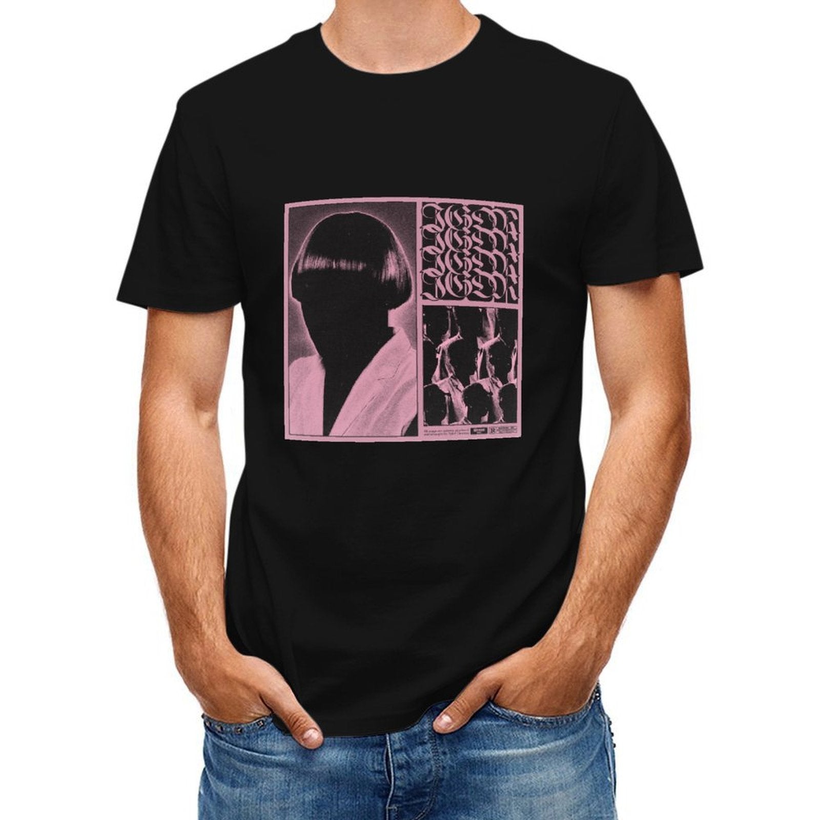Inkmay Casual  Cotton T-shirt Abstract Art With Geometric Shapes Design Unisex T-shirtEco / Sustainable Series T-Shirt