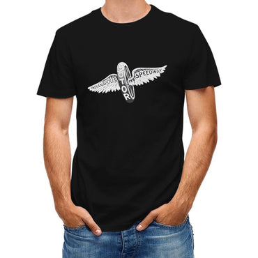 Inkmay Casual  Cotton T-shirt Indianapolis Motor Speedway Wings Logo Design Unisex T-shirt