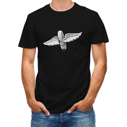 Inkmay Casual  Cotton T-shirt Indianapolis Motor Speedway Wings Logo Design Unisex T-shirt