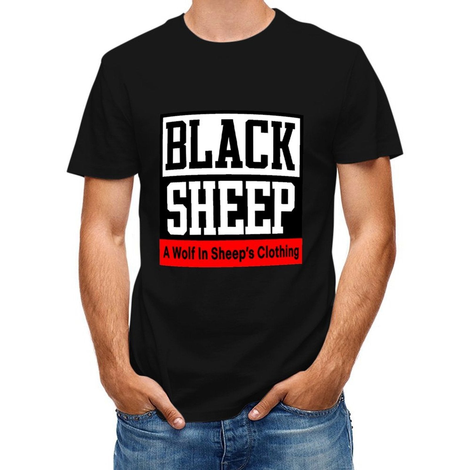 Inkmay Casual Cotton T-shirt Black Sheep Logo Bold Design Unisex T-shirtEssentialFit Street T-Shirt