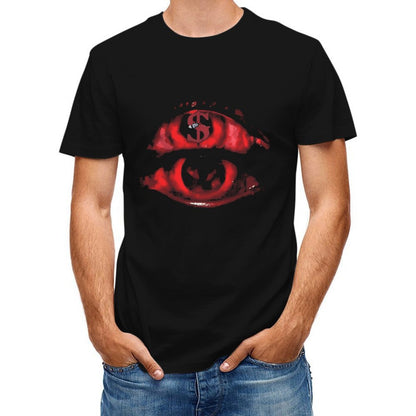 Inkmay Casual Cotton T-shirt Red Abstract Art With Dollar Signs Unisex T-shirtCoreLine Heritage T-Shirt
