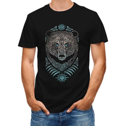 Inkmay Casual Cotton T-shirt Celtic Wolf Design With Intricate Patterns Unisex T-shirtPrint-Ready SoftTouch T-Shirt