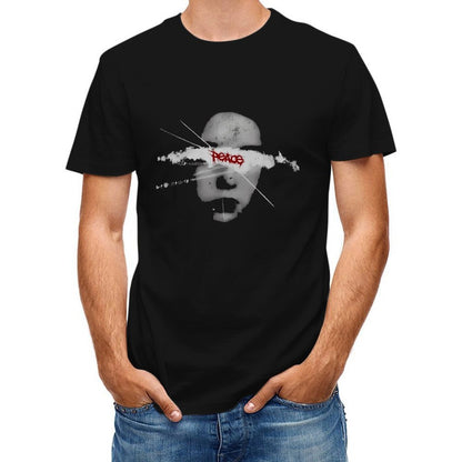Inkmay Casual Cotton T-shirt Peace Amidst Chaos Artistic Design Prints Unisex T-shirtSoftstyle Sport T-Shirt