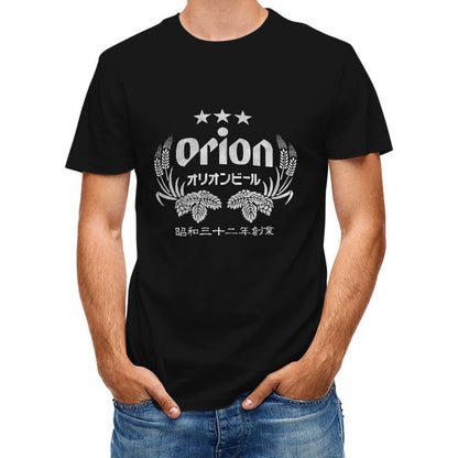 Inkmay Casual Cotton T-shirt Orion Beer Logo With Wheat Unisex T-shirtClassicLine StreetStyle T-Shirt