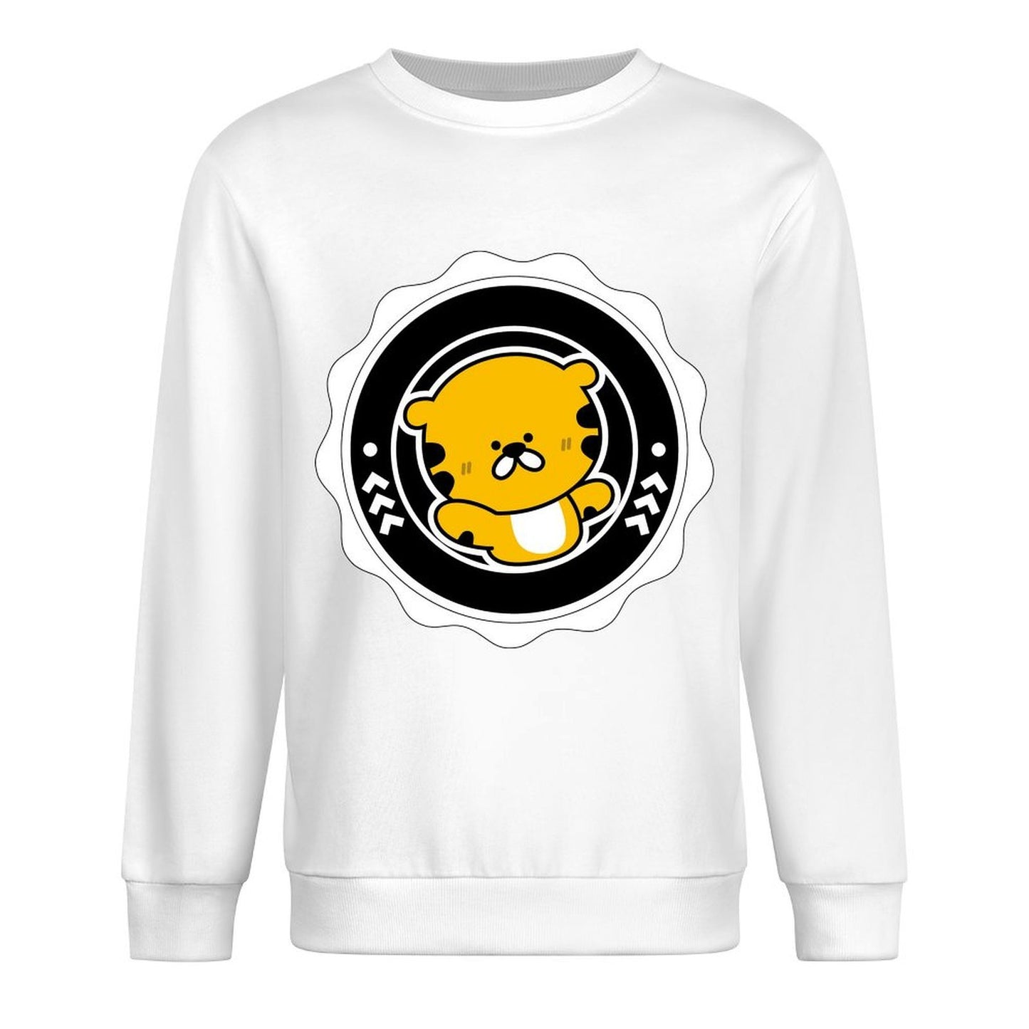 Front Patterned Long Sleeve TopFundraising Double-Stitched