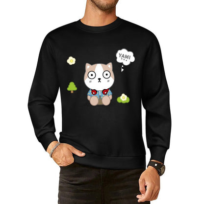 Front Patterned Long Sleeve TopCrewneck BasicSeries