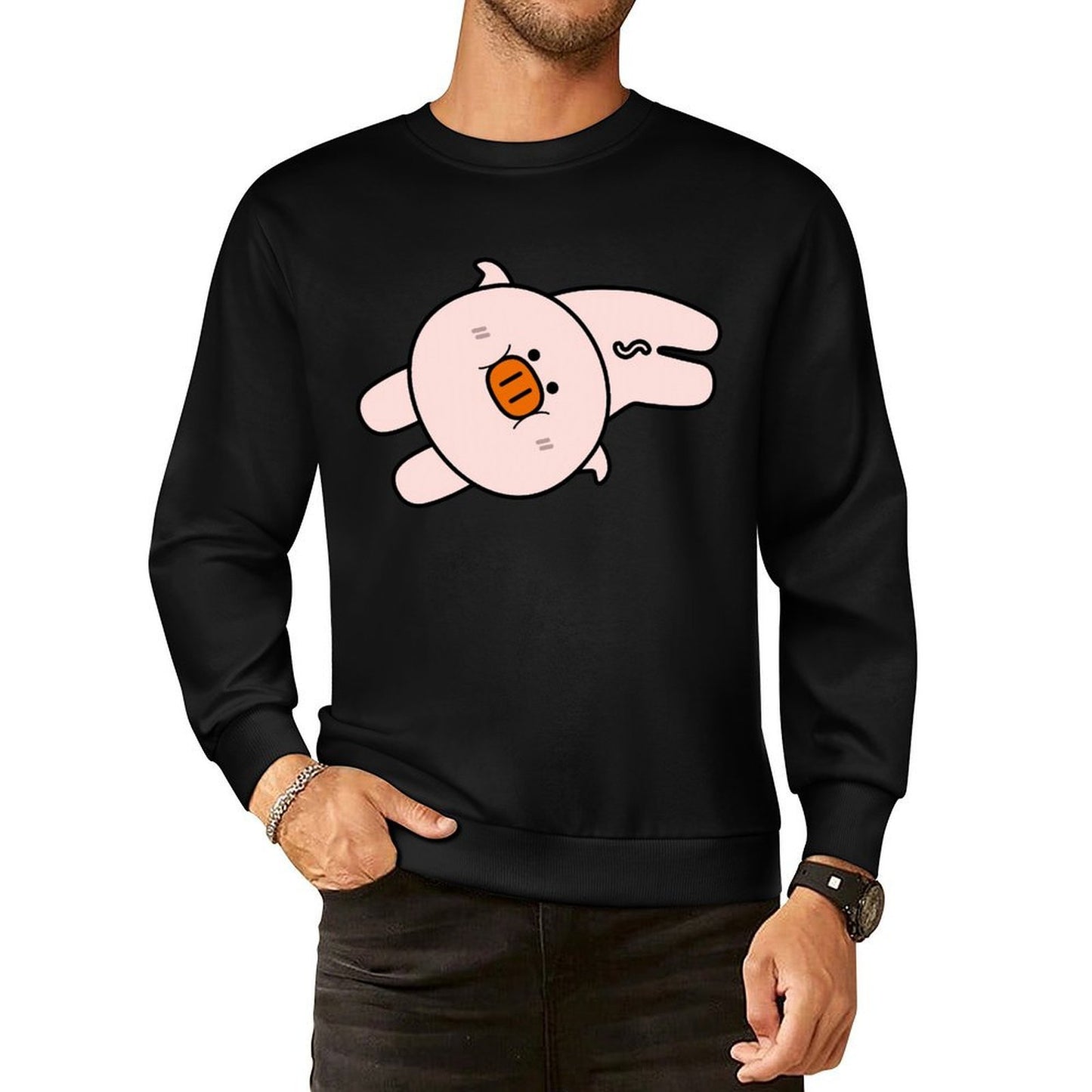 Front Patterned Long Sleeve TopSmoothWear Wrinkle-Free