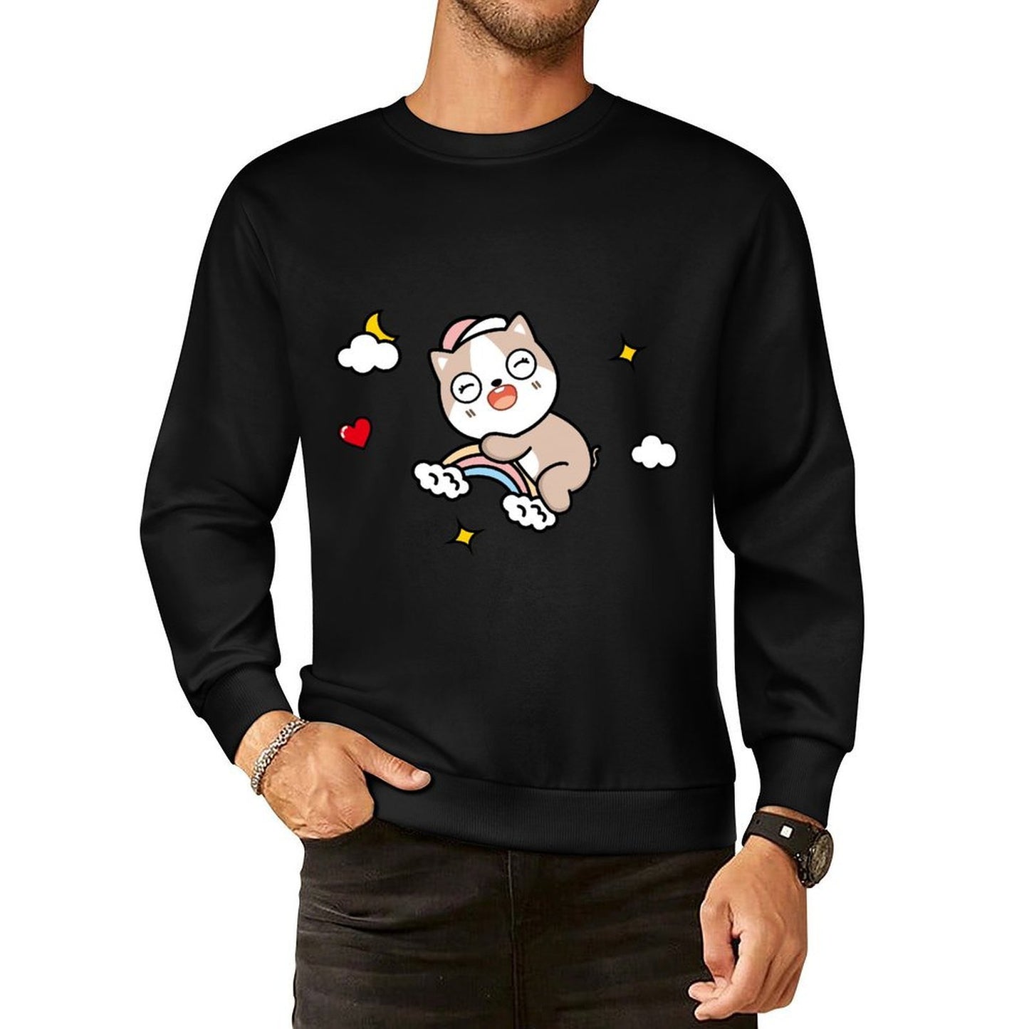 IPBR 250g Crew Neck Long Sleeve Sweatshirt Front GraphicCrew Neck Long Sleeve Sweatshirt4001170
