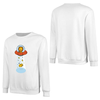 Front Patterned Long Sleeve TopBasicSeries Oversized