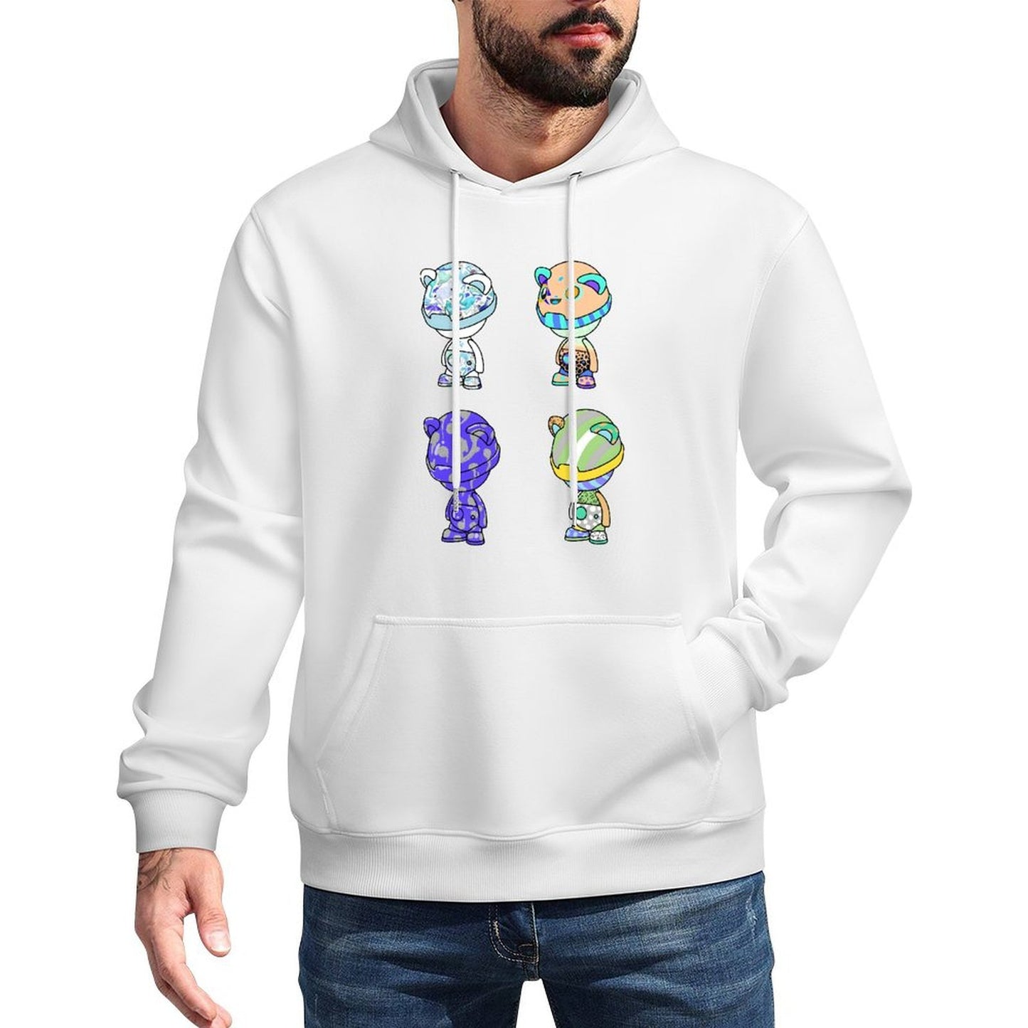 IPIB 250g Hooded Pocket Sweatshirt Front GraphicMen's Hooded  Sweatshirt6000073-2