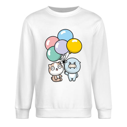 Front Patterned Long Sleeve TopBreathable Oversized