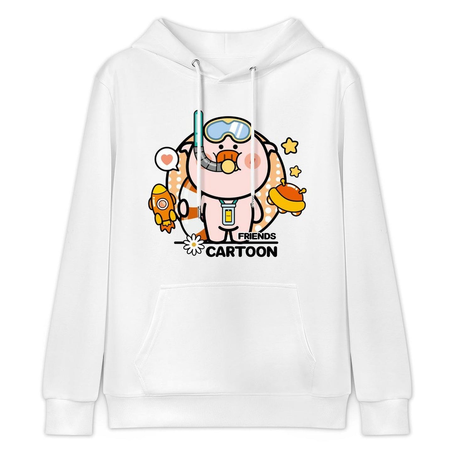 Softstyle Soft-Touch Front Graphic Hoodies