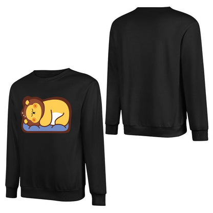 Front Patterned Long Sleeve TopEssential Crewneck