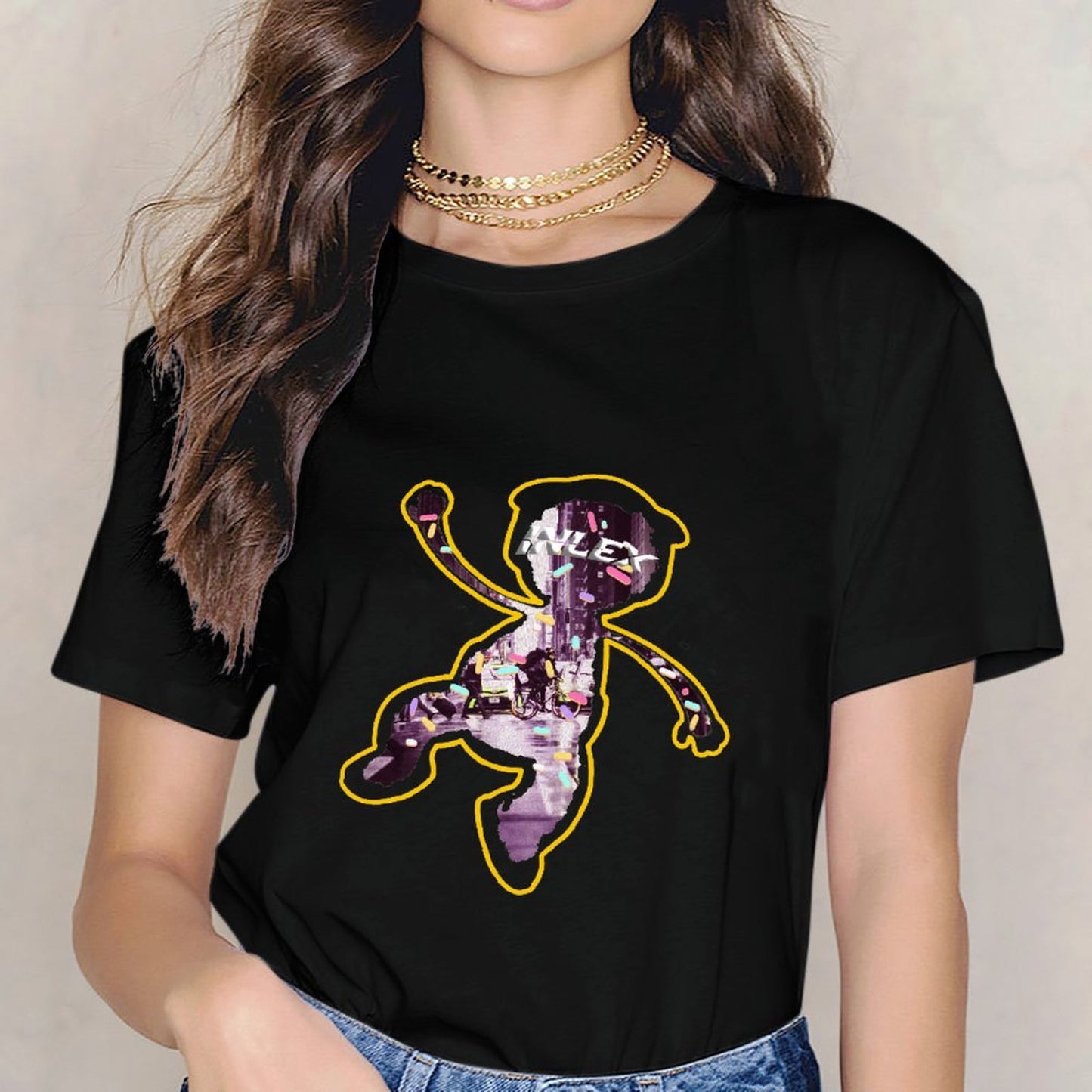 Inlex Bear T-shirtsWrinkle-Free LooseFit T-Shirt