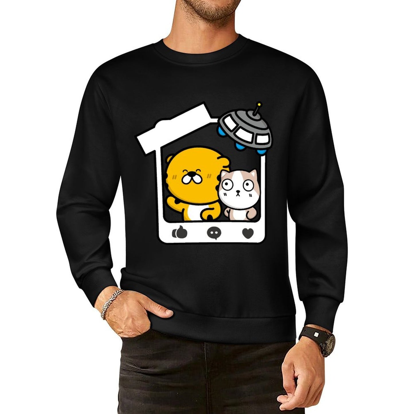 Front Patterned Long Sleeve TopStrong Clean