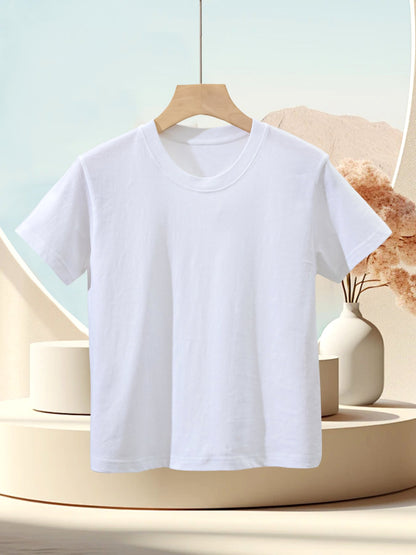 Custom white children's heat transfer T-shirt