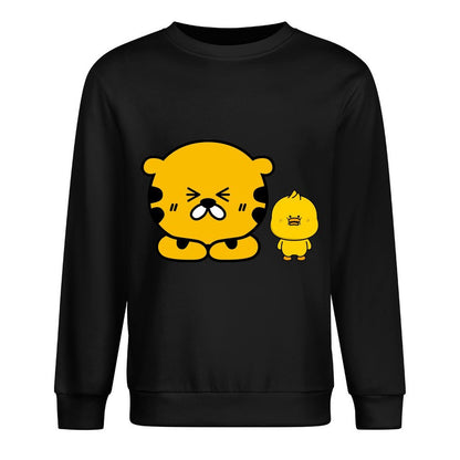 Front Patterned Long Sleeve TopLong Lasting Crewneck